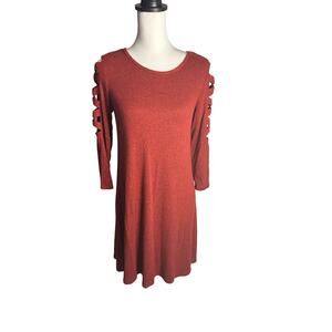 By and By Dress Red and Black Medium